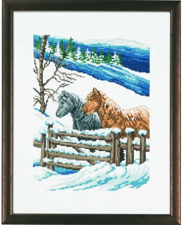 Permin Kirjontasarja Kuva Talvinen Taitos 29x37cm