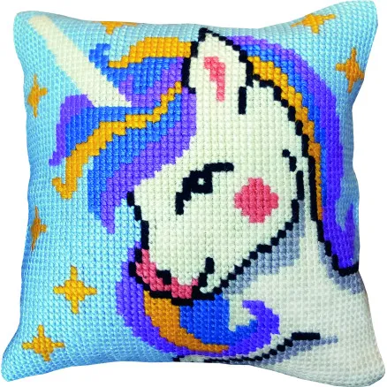 Permin Kirjontasarja Yksisarvinen kangas ja lanka 35x35cm