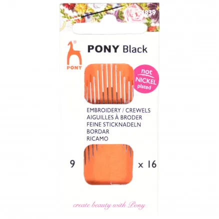 Pony Black Kirjontaneulat Koko 9 - 16 kpl.