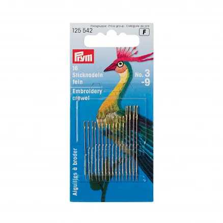 Prym Kirjontaneulat Teräs Hopea Koko 3-9 - 16 kpl.